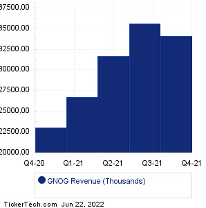 GNOG Past Revenue
